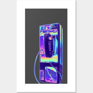 Purple Holographic Pay Phone Posters and Art